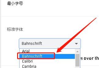 谷歌浏览器设置自定义字体Bahnschrift？设置自定义字体Bahnschrift的方法[多图]