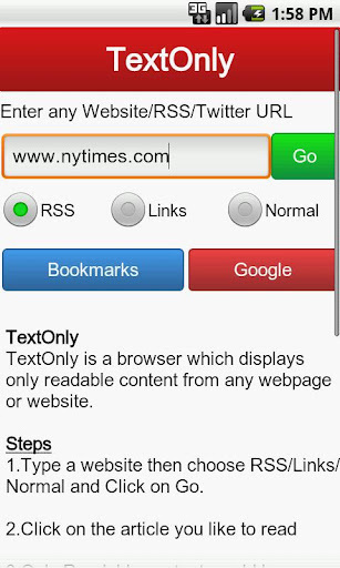 只读文本浏览器(Text Only Browser)