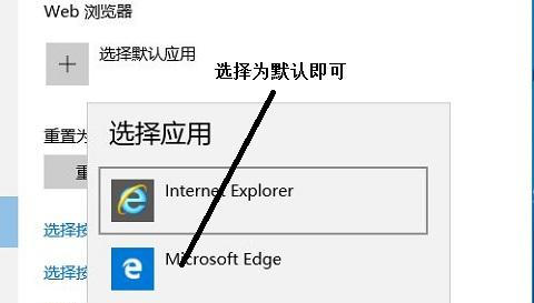 win10edge浏览器设置为默认浏览器的方法