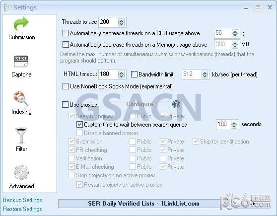 GSA Search Engine Ranker(搜索引擎)