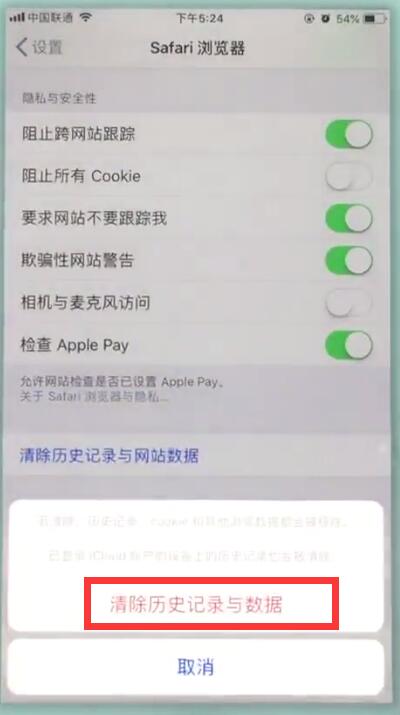 苹果7中清理safari浏览器的操作步骤