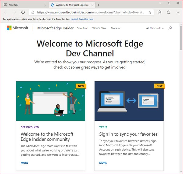 Microsoft Edge Dev(Chromium Edge开发版)