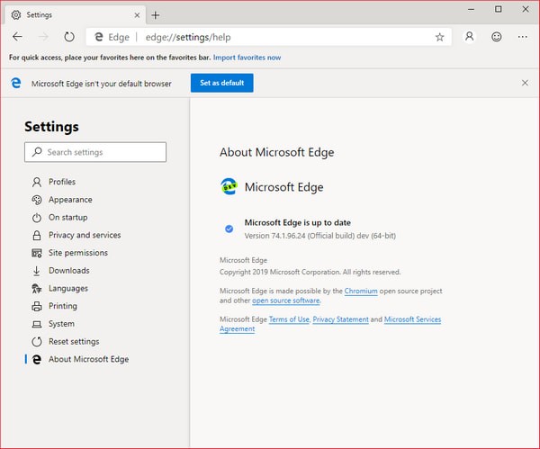 Microsoft Edge Dev(Chromium Edge开发版)