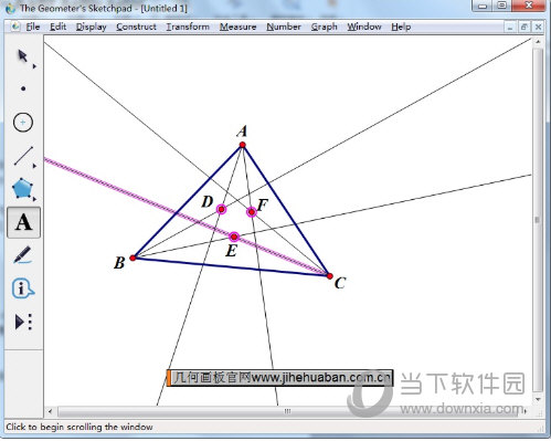 几何画板怎么画摩莱三角形 绘制方法介绍