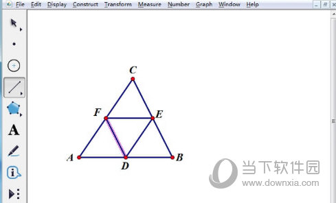 几何画板怎么将三角形分成面积相等四部分 操作方法介绍