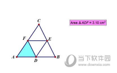 几何画板怎么将三角形分成面积相等四部分 操作方法介绍