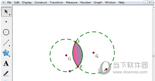 几何画板怎么给两圆相交部分涂颜色 上色方法介绍