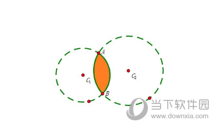 几何画板怎么给两圆相交部分涂颜色 上色方法介绍