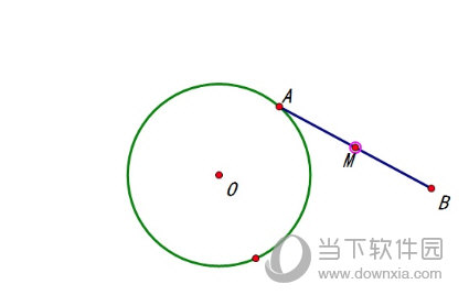 几何画板如何构造圆上点与一点的中点轨迹 绘制方法介绍