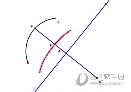 几何画板怎么制作圆弧沿直线翻折的动画 制作方法介绍