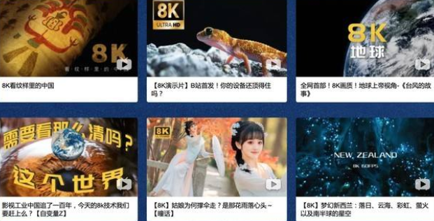 b站8k视频是什么意思 8k视频用什么播放器