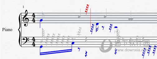 Overture如何打出两个符杆的音符 这个方法了解下