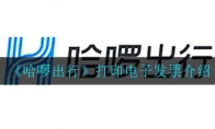 《哈啰出行》打印电子发票介绍