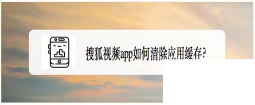 搜狐视频app如何清除应用缓存