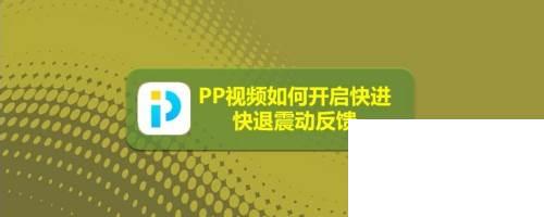 PP视频如何开启快进快退震动反馈