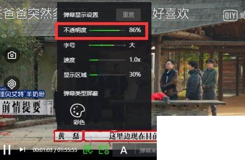 爱奇艺客户端怎么设置弹幕文字的透明度