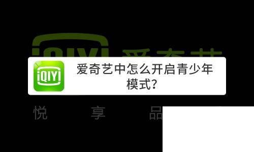 爱奇艺中怎么开启青少年模式