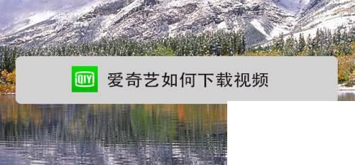 爱奇艺如何下载视频