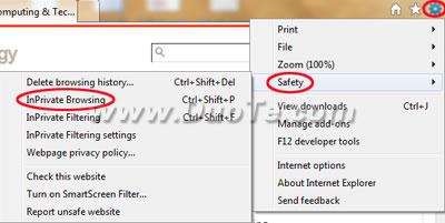 IE9应用技巧 启动Inprivate浏览模式