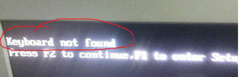 win7系统开机提示keyboard not found该怎么解决
