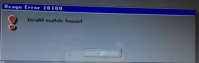 安装雨林木风win7出现usage error 10100错误