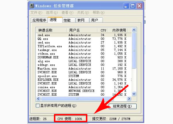 解决CPU占用资源100%多种方法