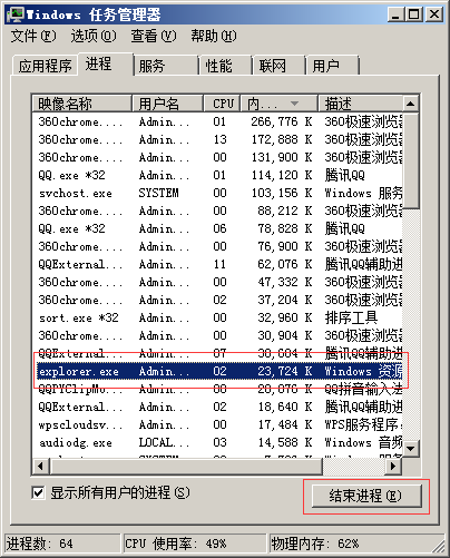 深度win7系统桌面无法显示该怎么办