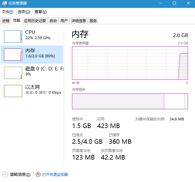 win10系统开机内存占用过高的解决方法