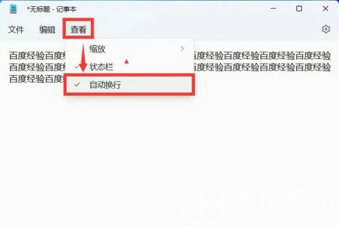 win11记事本怎么自动换行 win11记事本自动换行设置方法