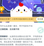为什么头发能一直长而汗毛却长不长 蚂蚁庄园答题攻略