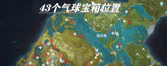 原神气球宝箱在哪 原神43个气球宝箱位置一览