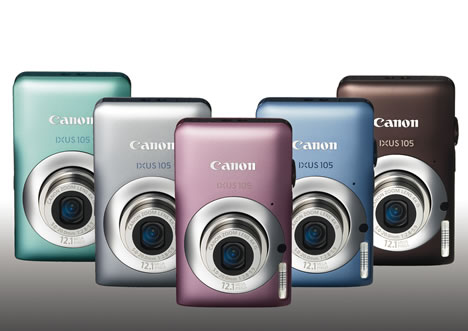 佳能高性价比广角卡片机IXUS105相机五种休闲色彩
