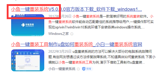 小鱼重装系统工具怎么下载