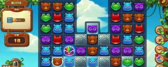 开心消消乐隐藏关209关过关方法 开心消消乐隐藏关209攻略