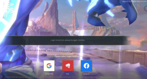 英雄联盟手游Login timed out please try again 100034什么意思 登陆出错解决方法