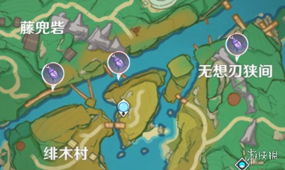 《原神》3.0鬼兜虫分布图 鬼兜虫采集路线图