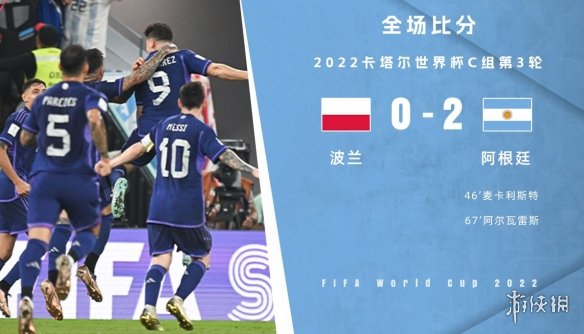 阿根廷2-0战胜波兰 波兰0-2阿根廷携手小组出线