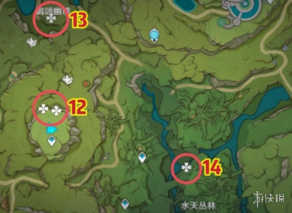 《原神》劫波莲收集路线 劫波莲采集路线图