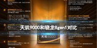 天玑9000和骁龙8gen1对比 骁龙8gen1和天玑9000哪个好