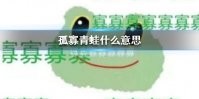 孤寡青蛙什么意思 孤寡青蛙出处介绍