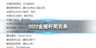 2022金摇杆奖名单 第四十届金摇杆年度游戏获奖名单