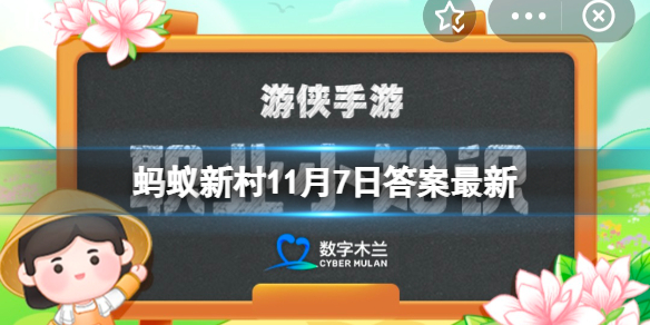 “铸甲师”是做什么的？蚂蚁新村11月7日答案最新