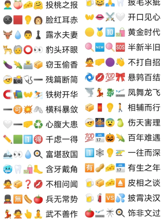 卡普喔emoji猜成语答案2023 卡普喔猜成语攻略