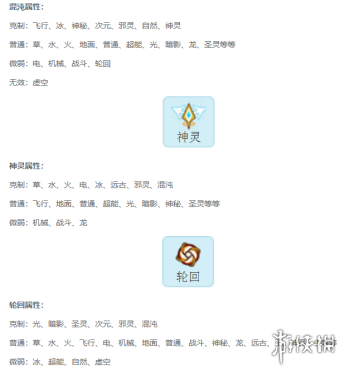 赛尔号最新属性克制表一览