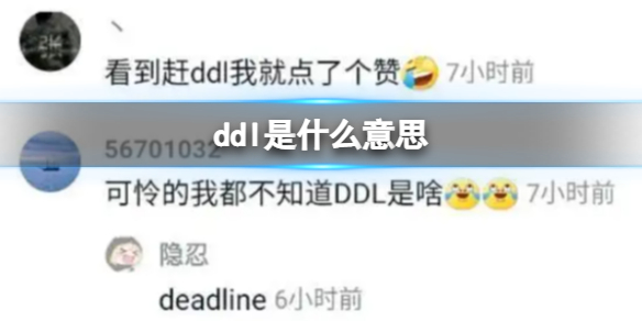 ddl是什么意思 ddl是什么梗
