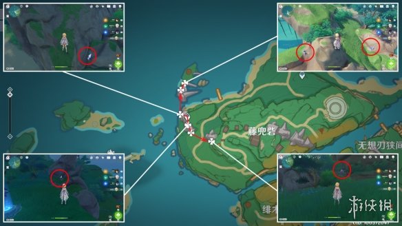 《原神》晶化骨髓分布图 3.8晶化骨髓收集路线